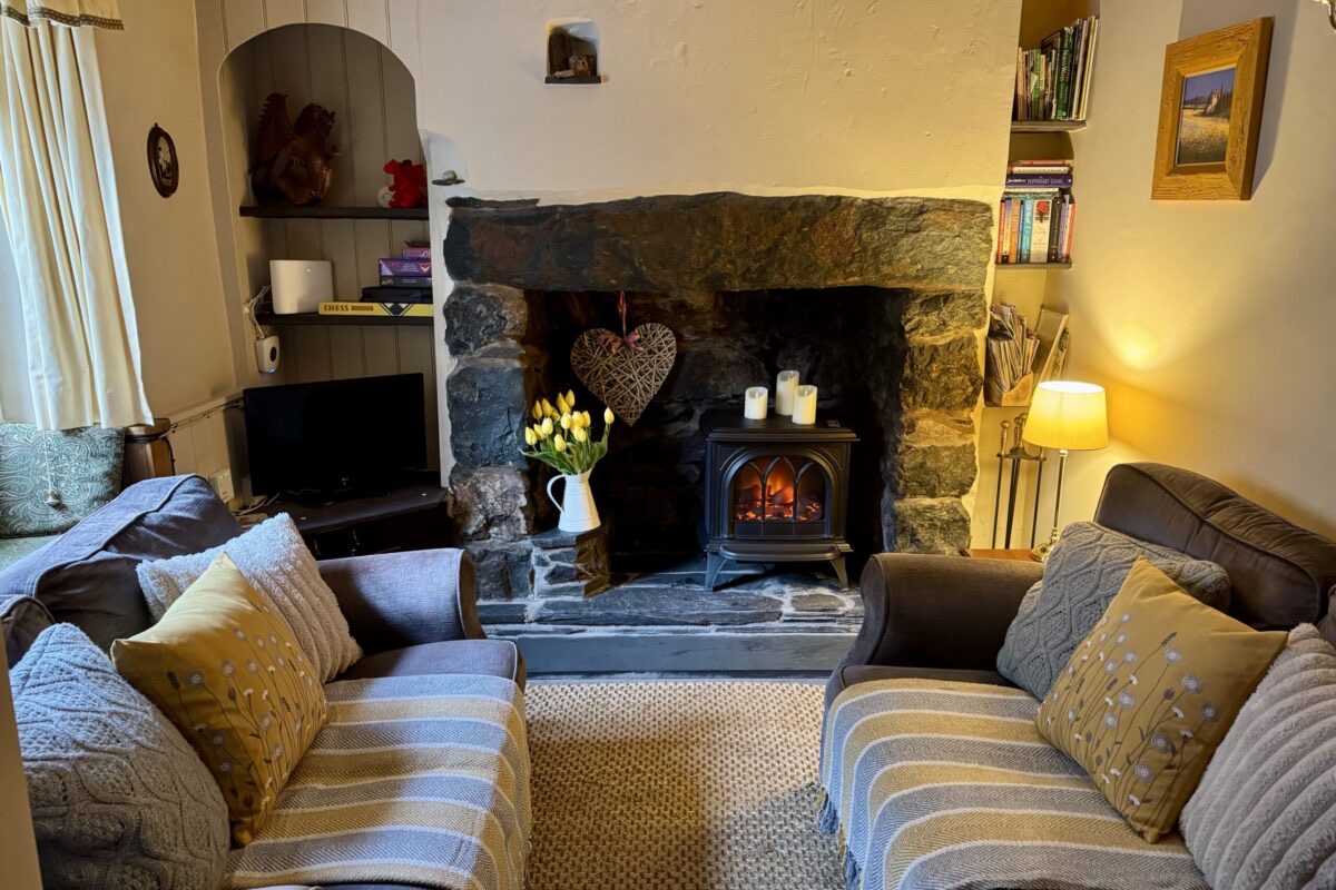 Clydfan Cottage street view in Beddgelert village